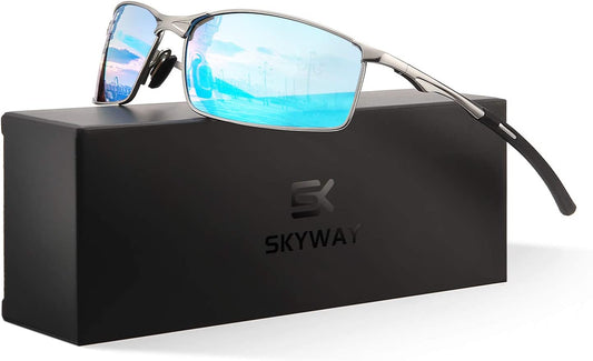 Polarized Sunglasses Men Women,Metal Frame UV400 Protection Sun Glasses for Driving Fishing Hiking Sports
